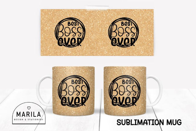 Best Boss Ever Mug Sublimation Design #4 Sublimation Marilakits 