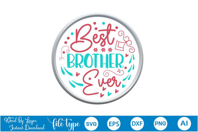 Best Brother Ever Retro SVG Cut File SVGs,Quotes and Sayings,Food & Drink,On Sale, Print & Cut SVG DesignPlante 503 