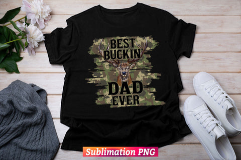 Best Buckin' Dad Ever Camouflage Leopard Hunting Fathers Day T shirt tumbler Design Sublimation Png File Sublimation DesignDestine 