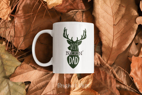 Best Buckin Dad| Father's day SVG | Hunting SVG SVG Brushed Rose 