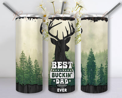 Best Bucking Grandpa Ever Tumbler Wrap Father's Day Tumbler Grandpa Hunting Tumbler Deer Tumbler Wrap Sublimation PixelChick 