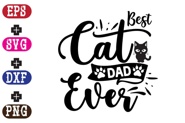 Best Cat Dad Ever SVG Nurstore 