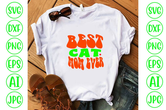 Best Cat Mom Ever Retro SVG SVG Syaman 