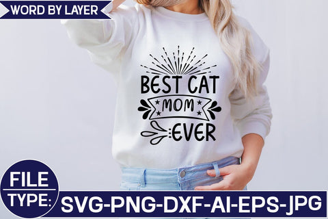 Best Cat Mom Ever SVG Cut File SVG Studio Innate 