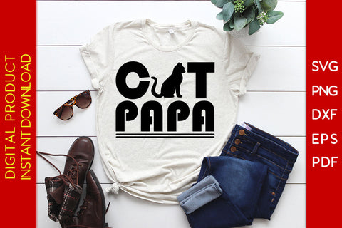 Best Cat Papa SVG PNG PDF Cut File SVG Creativedesigntee 