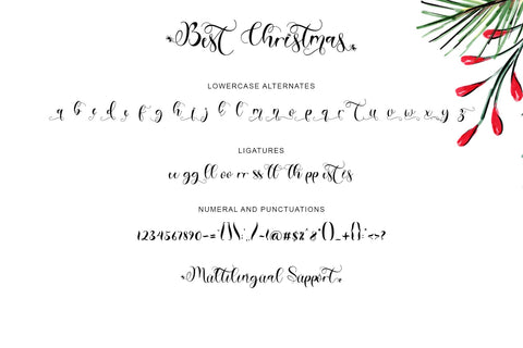 Best Christmas Font Prasetya Letter 
