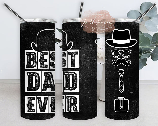 Best Dad Ever 20oz Skinny Tumbler, Dad Tumbler Png, Father's Day Tumbler Wrap, Dad Sublimation Design, Gifts For Dad, Instant Download Sublimation Rabbitmakies 
