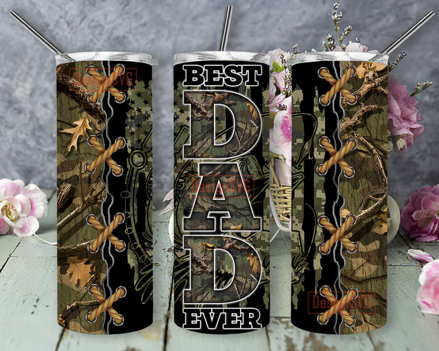 Best Dad Ever Camo Tumbler Png, Dad Fishing Camo 20oz Tumbler Wrap, American Flag Camo Tumbler Template, Fathers Day Tumbler, Fishing Sublimation Design for Straight, Digital Download Sublimation DesignSVG 