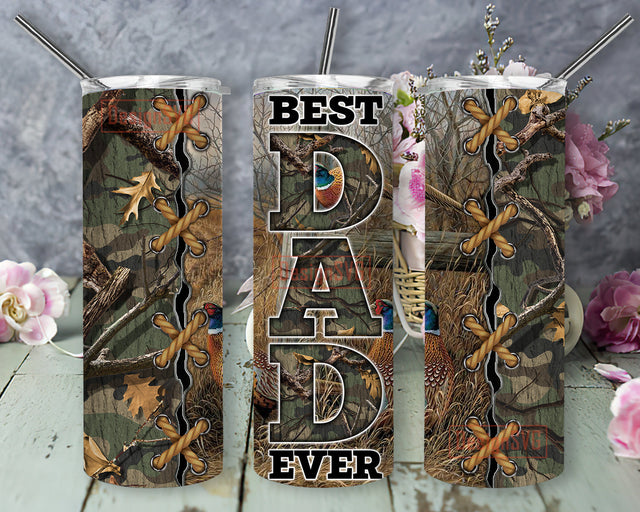 Best Dad Ever Camouflage 20oz Tumbler Wrap, Deer Hunting Camo 20oz Skinny Tumbler, Dad Hunting Deer Tumbler Png, Father Day Gift, Dad Sublimation Design, Digital Download Sublimation DesignSVG 