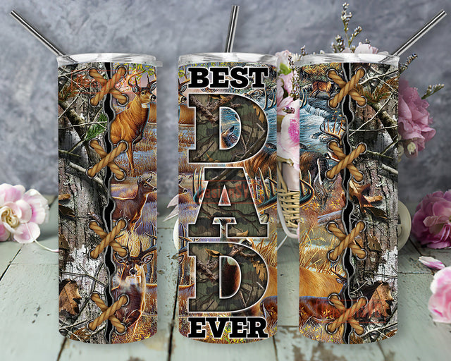 Best Dad Ever Hunting 20oz Skinny Tumbler, Hunting Dad Tumbler Png, Hunting Camo Design Png, Dad Hunting Tumbler, Dad Sublimation Design for Straight, Fathers Day Gift, Instant Download Sublimation DesignSVG 
