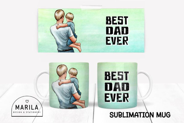 best dad ever Mug Sublimation Design / dad Mug Design #30 Sublimation Marilakits 