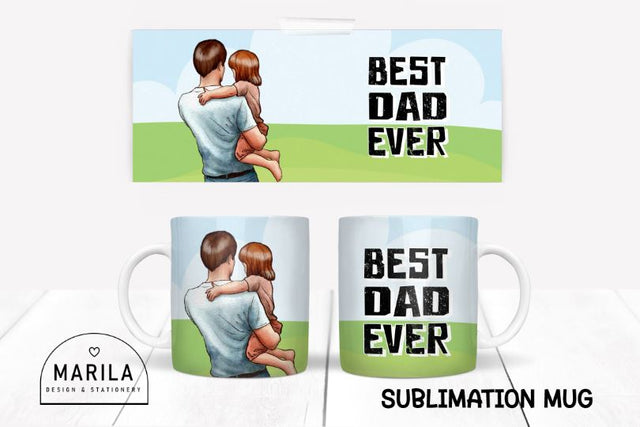 best dad ever Mug Sublimation Design / dad Mug Design #33 Sublimation Marilakits 