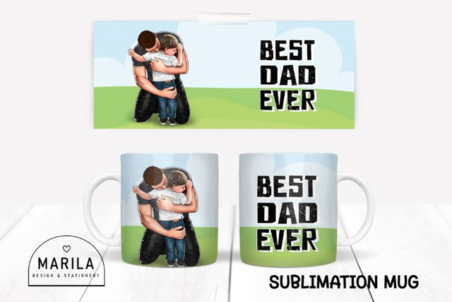 best dad ever Mug Sublimation Design / dad Mug Design #34 Sublimation Marilakits 