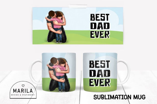 best dad ever Mug Sublimation Design / dad Mug Design #35 Sublimation Marilakits 