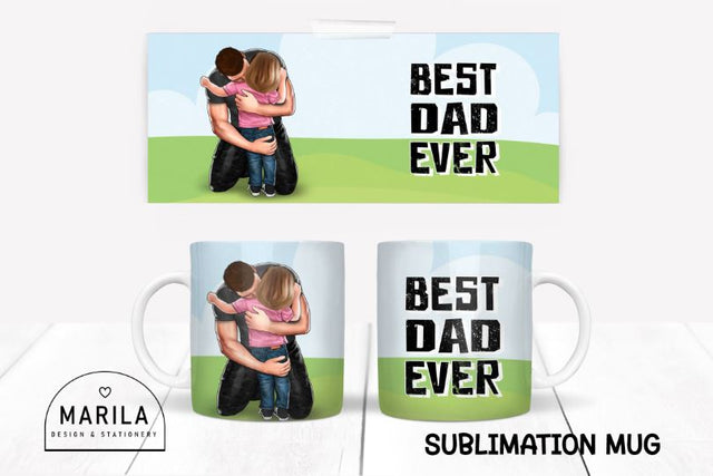 best dad ever Mug Sublimation Design / dad Mug Design #36 Sublimation Marilakits 