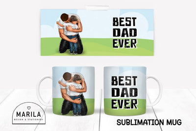 best dad ever Mug Sublimation Design / dad Mug Design #37 Sublimation Marilakits 