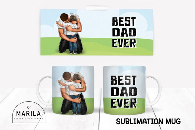 best dad ever Mug Sublimation Design / dad Mug Design #37 Sublimation Marilakits 