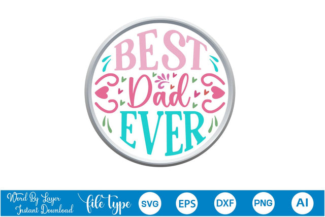 Best Dad Ever Retro SVG Cut File SVGs,Quotes and Sayings,Food & Drink,On Sale, Print & Cut SVG DesignPlante 503 