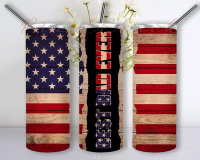 Best Dad Ever Seamless 20oz Skinny Tapered & Straight Tumbler Sublimation, Waterslide Digital Design Full Tumbler Wrap Digitals Download Sublimation PixelChick 