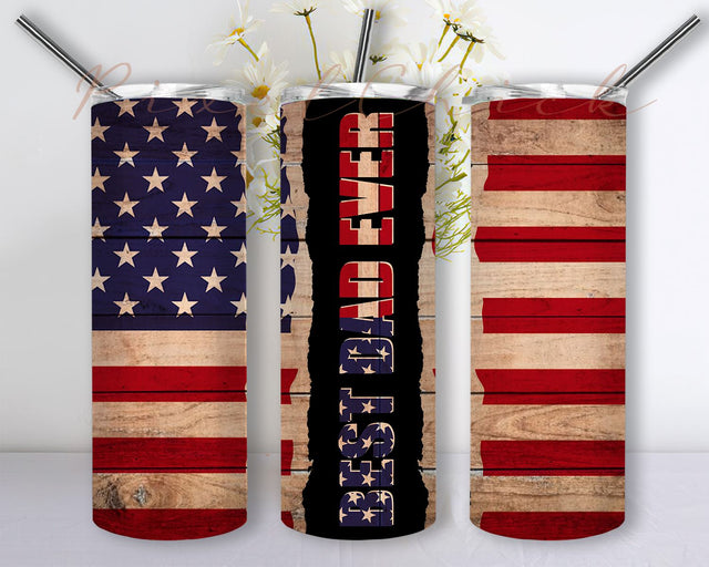 Best Dad Ever Seamless 20oz Skinny Tapered & Straight Tumbler Sublimation, Waterslide Digital Design Full Tumbler Wrap Digitals Download Sublimation PixelChick 