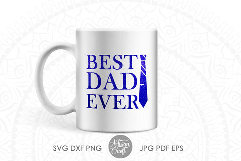 Best Dad Ever SVG with neck tie SVG Artisan Craft SVG 