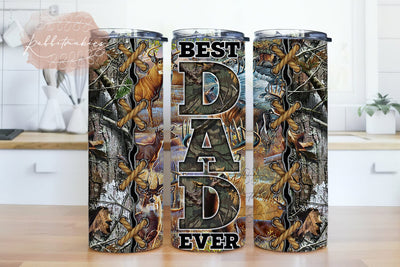 Best Dad Ever Tumbler 20 oz Skinny Sublimation, Father's Day Tumbler Straight and Tapered PNG Sublimation Rabbitmakies 