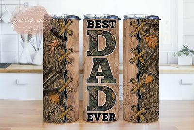 Best Dad Ever Tumbler 20 oz Skinny Sublimation, Father's Day Tumbler Straight and Tapered PNG Sublimation Rabbitmakies 