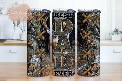 Best Dad Ever Tumbler 20 oz Skinny Sublimation, Father's Day Tumbler Straight and Tapered PNG Sublimation Rabbitmakies 