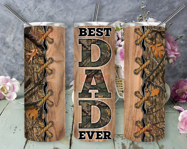 Best Dad Ever Tumbler Png, Dad Camo 20oz Skinny Tumbler, Dad Sublimation Design, Father's Day Tumbler, Gift For Dad, Digital Download Sublimation DesignSVG 
