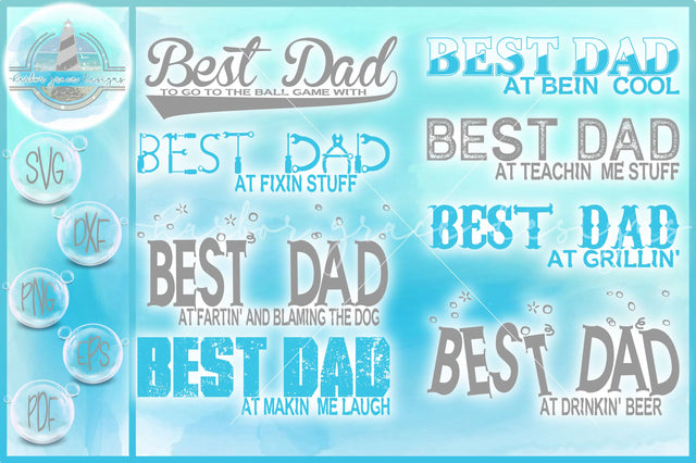 Best Dad Funny Quote Bundle SVG | Fathers Day Sayings SVG Harbor Grace Designs 
