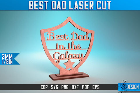 Best Dad Laser Cut SVG | Dad Award Laser Cut SVG Design | CNC Files SVG Fly Design 