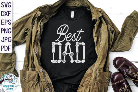 Best Dad SVG SVG Wispy Willow Designs 