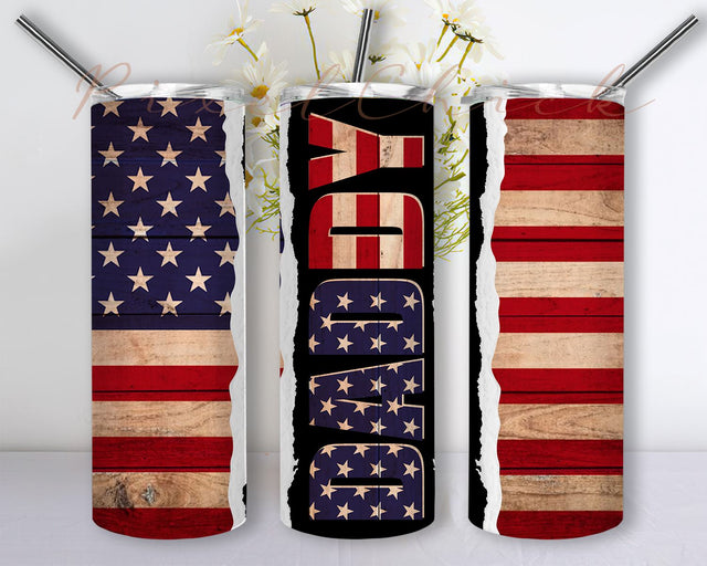 Best Daddy Ever Seamless 20oz Skinny Tapered & Straight Tumbler Sublimation, Waterslide Digital Design Full Tumbler Wrap Digitals Download Sublimation PixelChick 