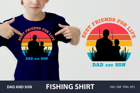 Best friend fo life dad and son, Fishing svg SVG KMarinaDesign 