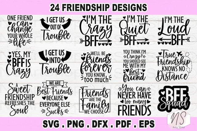 Best Friend SVG Bundle.Friendship SVG Bundle, friends svg, Besties to the Resties,Best Friends Bundle Svg, Svg files for cricut, silhouette file SVG NS Arts Shop 