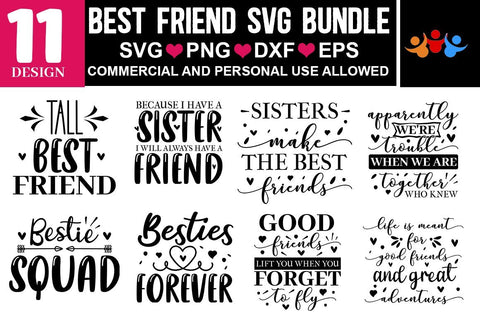 Best Friend SVG Bundle.Friendship SVG Bundle, friends svg, SVG Designangry 