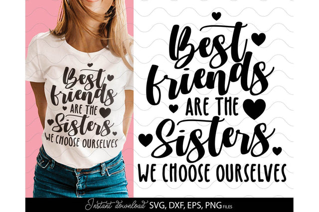 Best Friends Are The Sisters SVG | Big Sister SVG | Best Friends SVG SVG March Design Studio 
