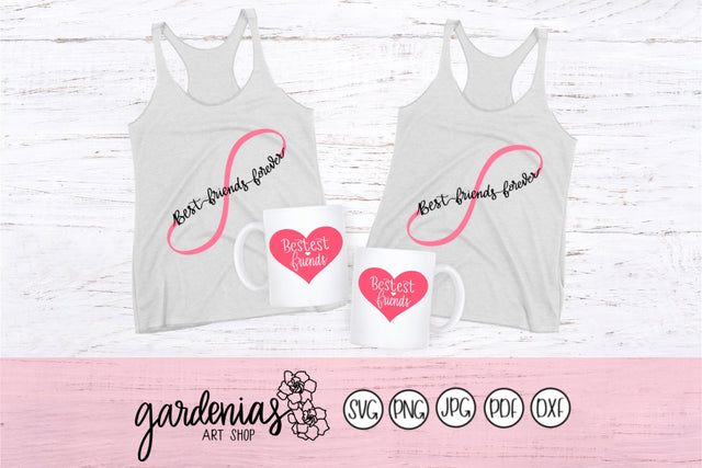Best Friends Forever / Bestest Friends SVG Gardenias Art Shop 
