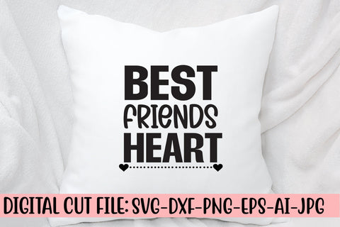 Best Friends Heart SVG Design SVG Syaman 