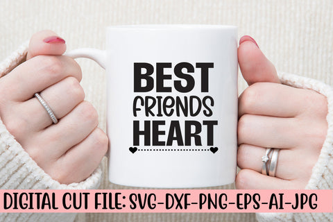 Best Friends Heart SVG Design SVG Syaman 