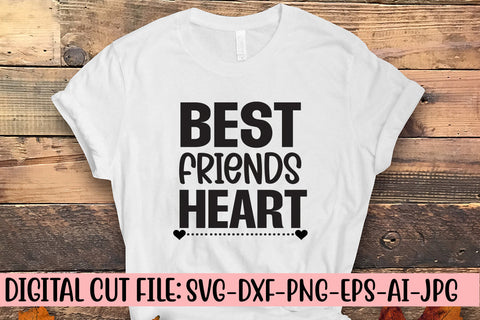 Best Friends Heart SVG Design SVG Syaman 