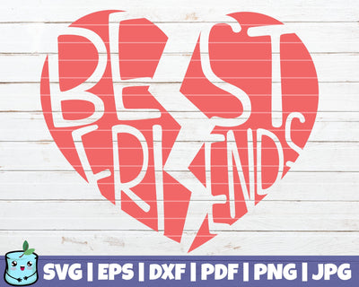 Best Friends Heart SVG MintyMarshmallows 