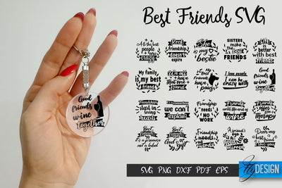 Best Friends Keychain SVG Bundle. Best Friend Quotes SVG SVG Fly Design 