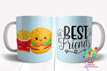 Best Friends Mug Sublimation Design / Friends Mug Wrap #2 Sublimation Marilakits 