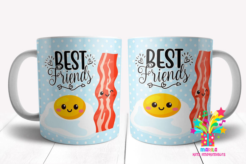Best Friends Mug Sublimation Design / Friends Mug Wrap #3 Sublimation Marilakits 