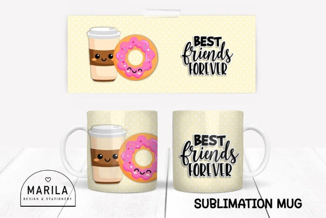 Best Friends Mug Sublimation Design / Perfect Match Mug Design #1 Sublimation Marilakits 