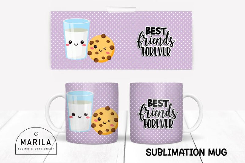 Best Friends Mug Sublimation Design / Perfect Match Mug Design #11 Sublimation Marilakits 