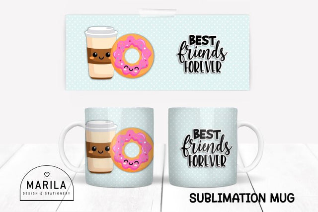 Best Friends Mug Sublimation Design / Perfect Match Mug Design #13 Sublimation Marilakits 