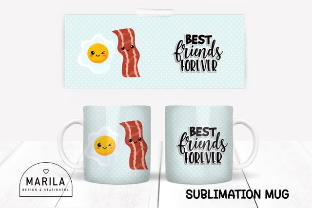 Best Friends Mug Sublimation Design / Perfect Match Mug Design #15 Sublimation Marilakits 