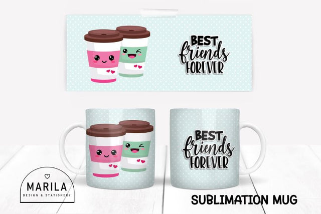Best Friends Mug Sublimation Design / Perfect Match Mug Design #16 Sublimation Marilakits 